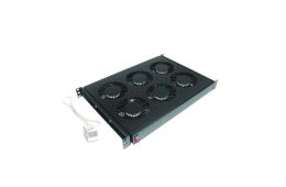 Вентиляторний модуль Conteg, 6 вентиляторів з термостатом RAL9005 DP-VEN-06 (DP-VEN-06-H)