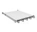 Полка Zpas 19", 1U, с кольцами и щетками регулируемая, глубина 450-550 мм, 120кг максимально, серая (W-5841-20-03-450-011)