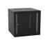 Шкаф Zpas 19", 12U, Z-BOX, сменные боковые стенки, стеклянные двери, 600x600 мм, максимально 100кг, черный (W-7240-20-A3-161-BNP)