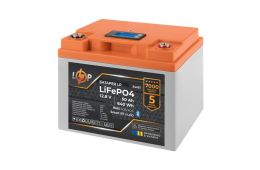 Акумулятор LP LiFePO4 12,8V - 50 Ah (640Wh) (BMS 40A/40А) пластик LCD Smart BT (LP24421)
