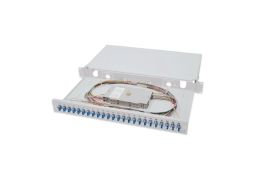 Патч-панель Digitus оптична 19' 1U, 24xLC duplex, incl, Splice Cass, OS2 Color Pigtails, Adapter (DN-96332/9)
