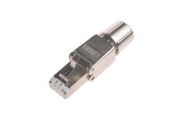 Коннектор Kingda RJ45 STP кат. 6A, безинструментальный, с винтовым зажимом и металлической защелкой (KD-PGS8053A-C6A)