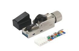 Коннектор Corning RJ45, STP, кат. 6А, AWG 22-27 (CAXASS-00100-C001)