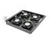 Блок вентиляторов DIGITUS 19" Roof, 4 fans, thermostat, RAL 9005 (DN-19FAN-4-B-N)
