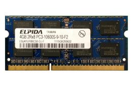 Оперативна пам'ять ELPIDA 4GB DDR3 2Rx8 PC3-10600S SO-DIMM (EBJ41UF8BCS0-DJ-F) / 383